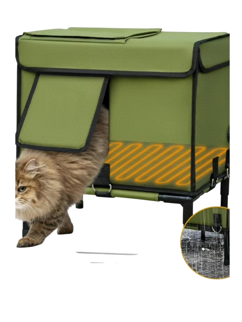 Indestructible Heated Cat House for Outside in Winter, 100% Weatherproof NIB